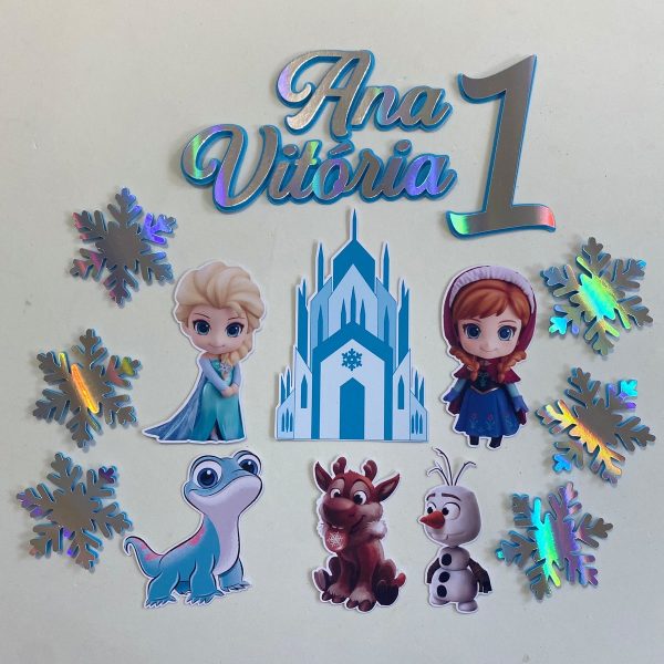 Arquivo Digital Topo de Bolo Frozen Cute - Imagem 2