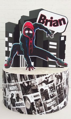 Arquivo Silhouette Topo de Bolo Homem Aranha Aranhaverso