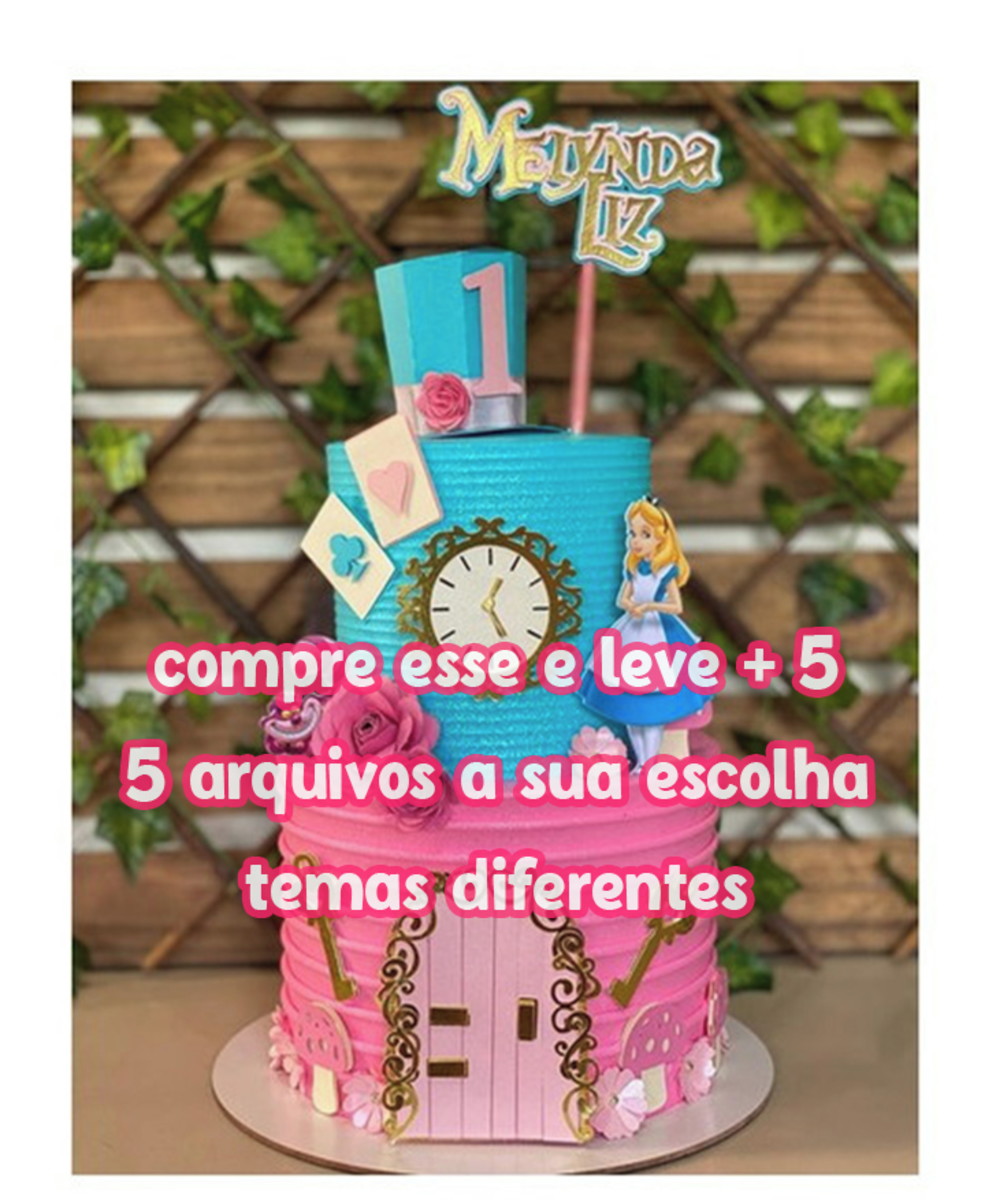 Arquivo Topo Bolo Alice .studio - Imagem 2