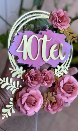 Arquivo Topo de Bolo Aniversário 40 Anos