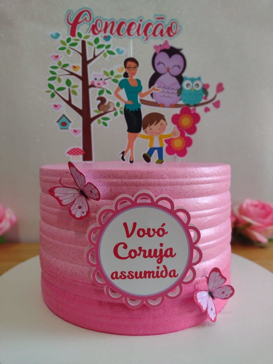 Arquivo topo de bolo - avó coruja