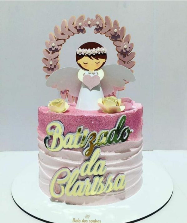 ARQUIVO TOPO DE BOLO BATIZADO MENINA