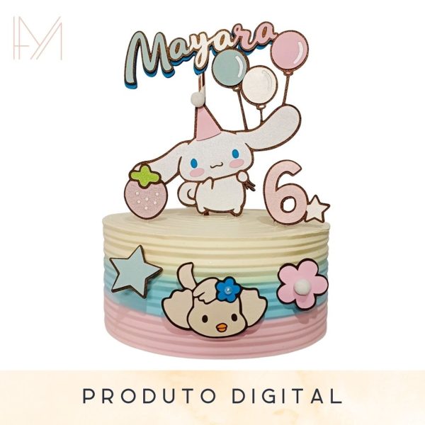Arquivo Topo de Bolo Cinnamoroll (para Máquina de Corte)