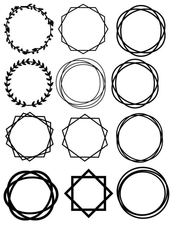 Arquivo topo de bolo circular e geométrico