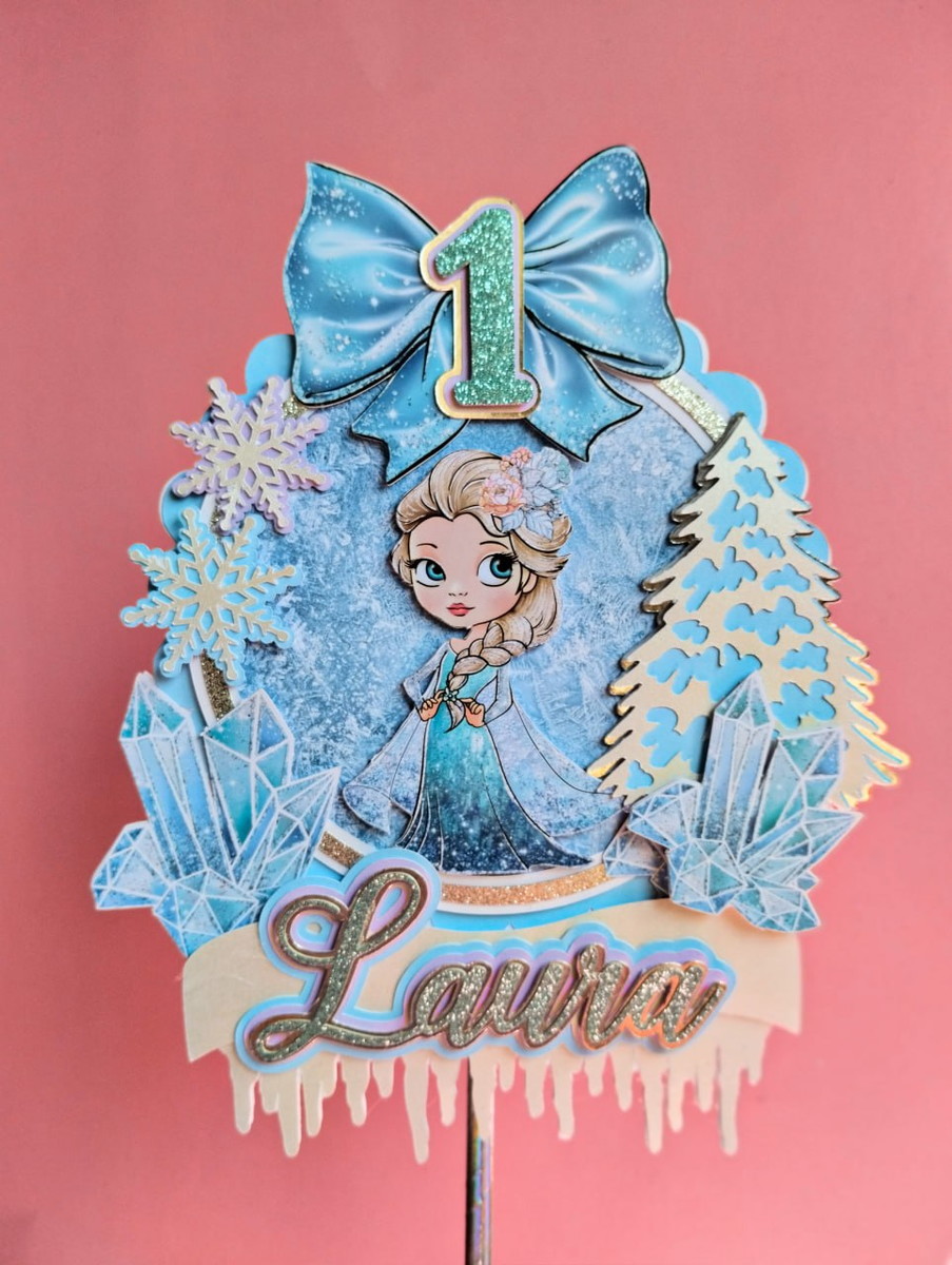Arquivo Topo de Bolo - Elsa Frozen