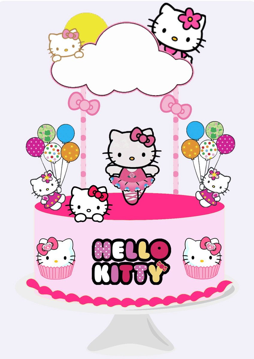 Arquivo Topo de Bolo - Hello Kitty
