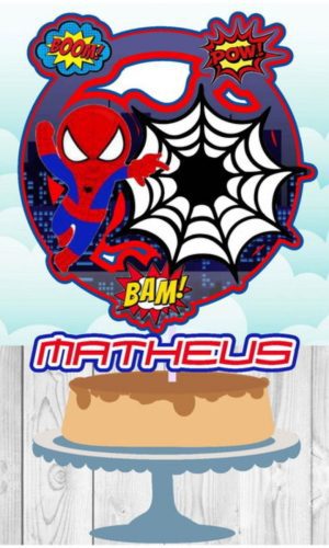 Arquivo Topo de Bolo Homem Aranha #15086