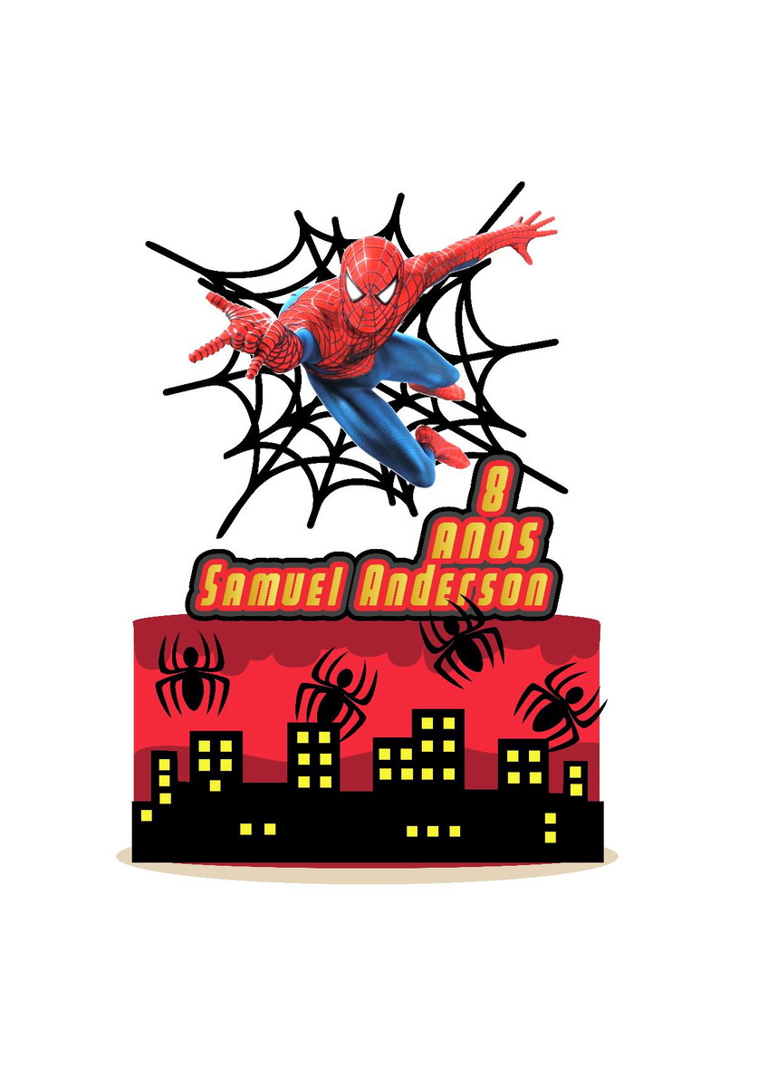 Arquivo topo de bolo homem aranha 3
