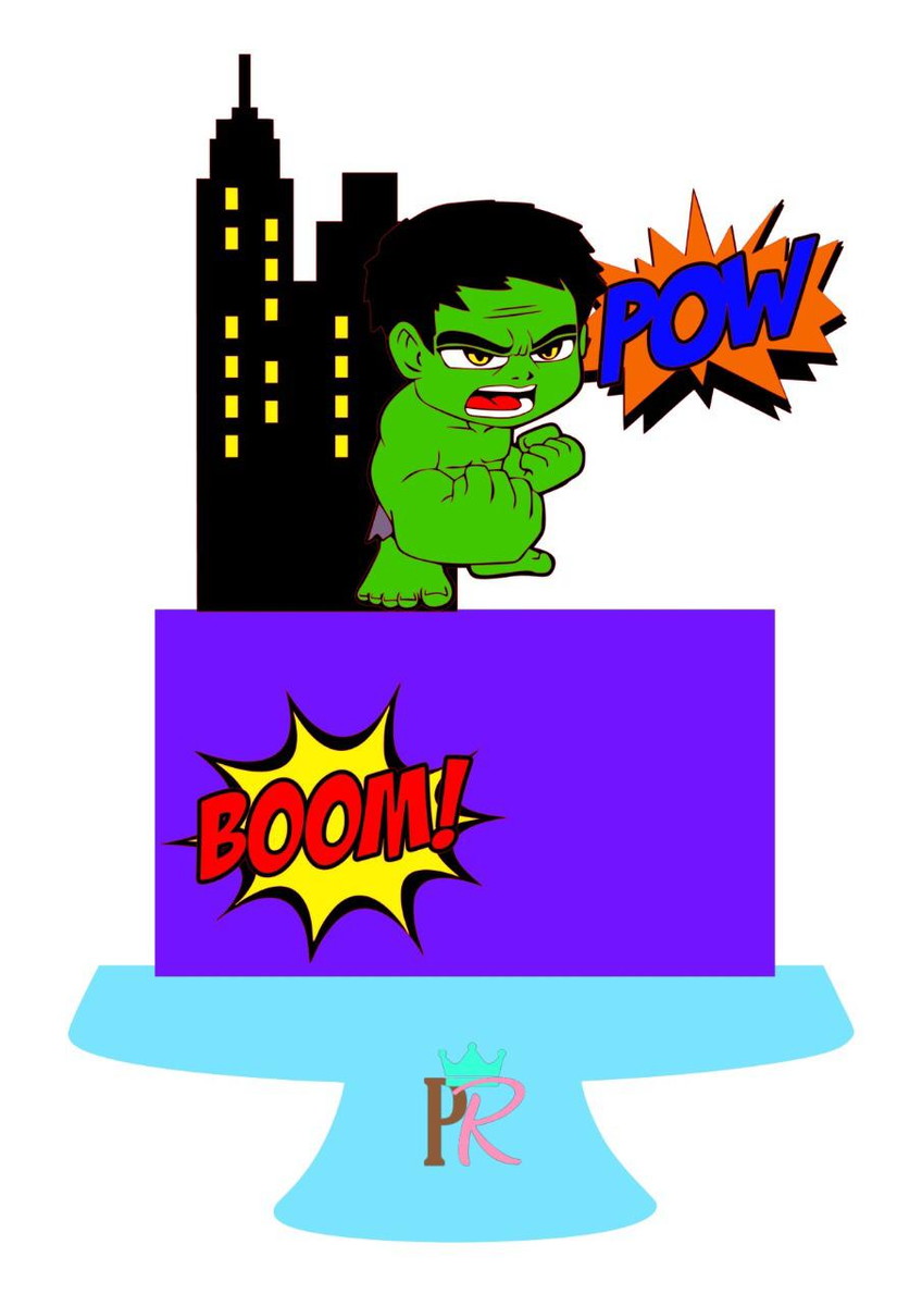 Arquivo Topo de Bolo - Hulk