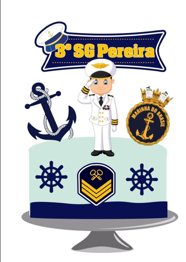 Arquivo topo de bolo Marinha