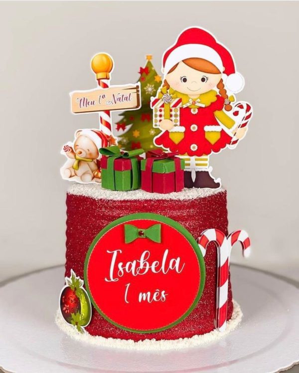 Arquivo Topo de Bolo Natal menina