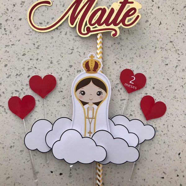 Arquivo Topo de Bolo Nossa Senhora de Fátima
