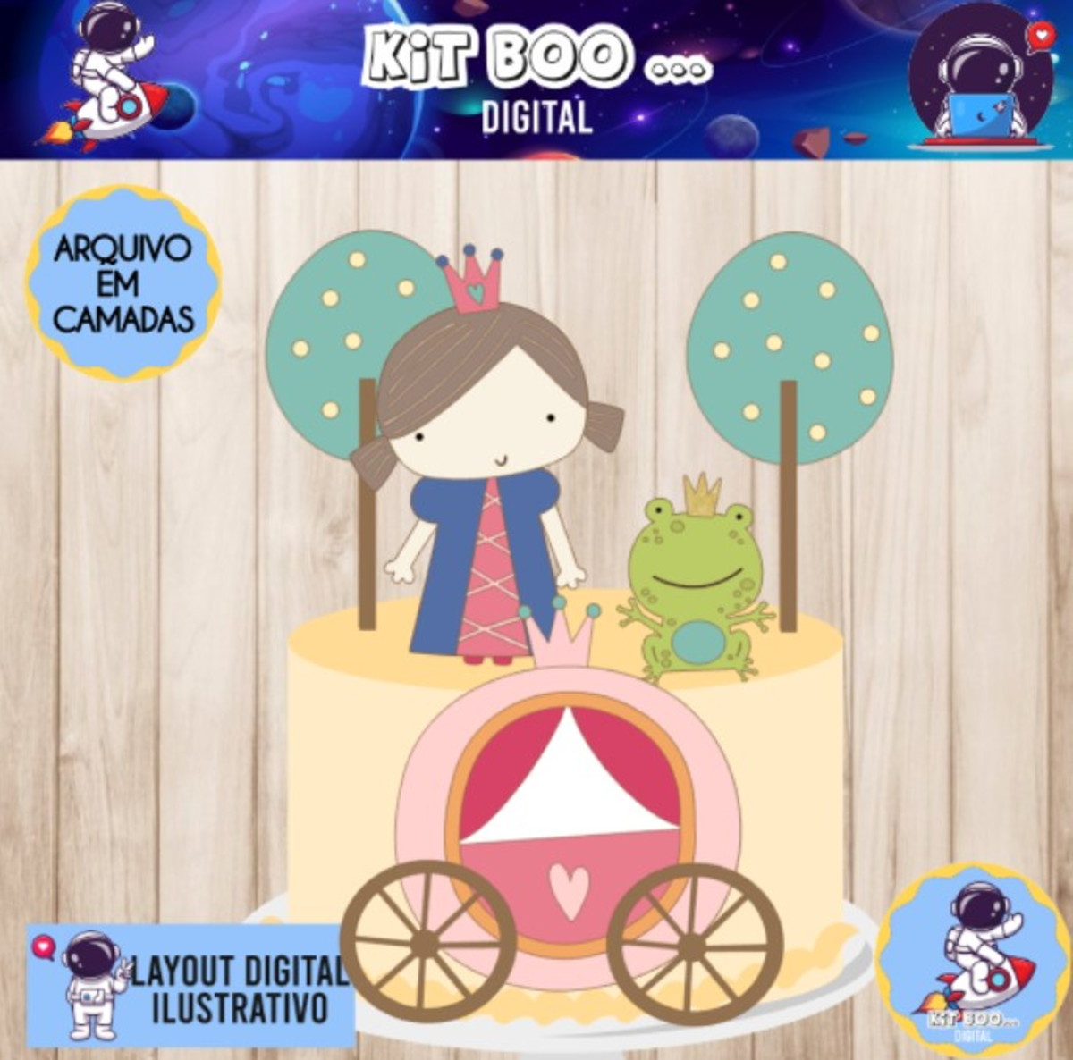 Arquivo Topo De Bolo - Princesa Cute