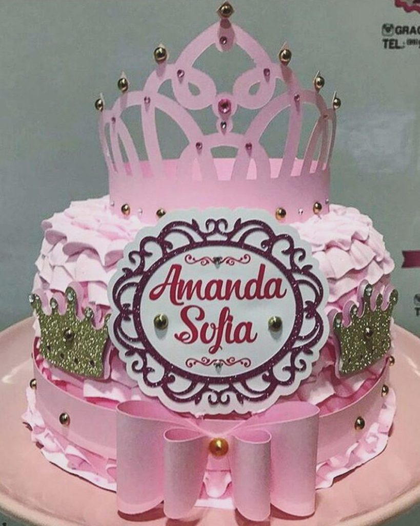 Bolo Decorado Coroa Princesa