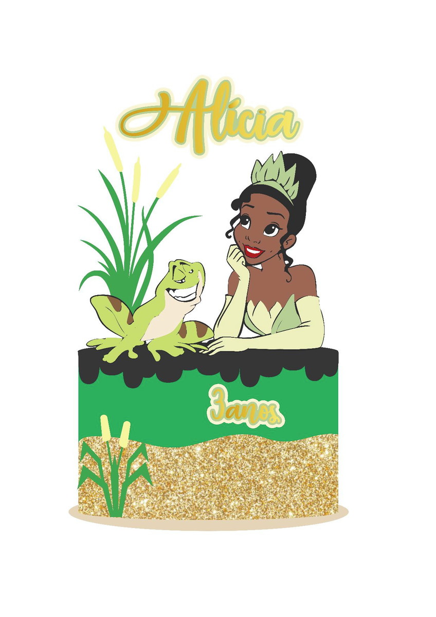 Arquivo topo de bolo princesa Tiana – Topo de Bolo Para Imprimir
