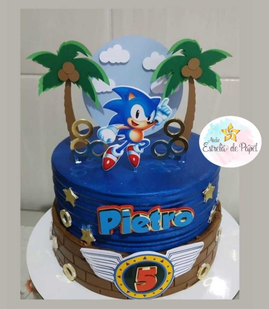 Arquivo Topo de Bolo Sonic 1 - Imagem 2
