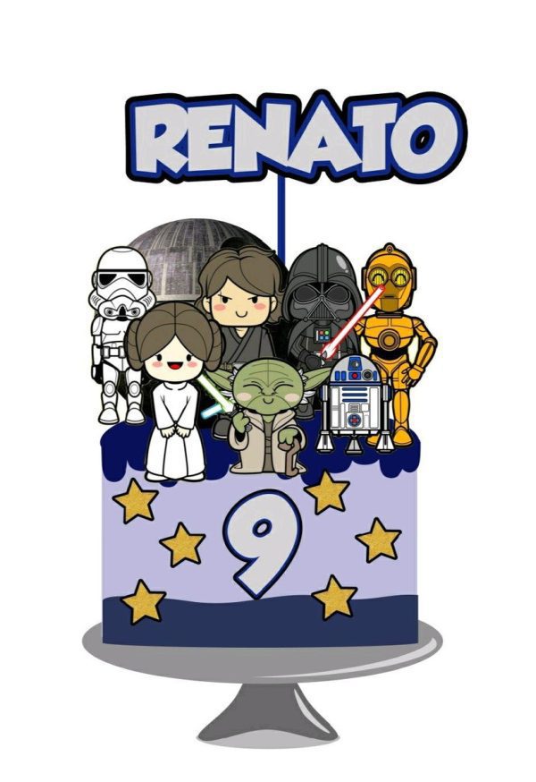 Arquivo topo de bolo Star Wars 3