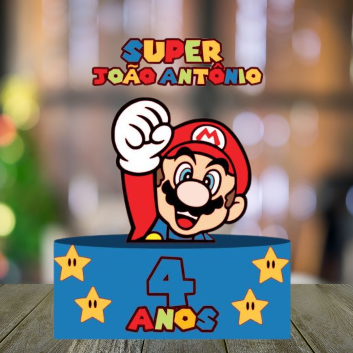 Arquivo Topper de Bolo Super Mario 100% em Camadas (cod 89) - Imagem 2