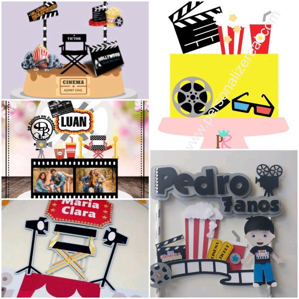 ARQUIVOS DE CORTE TOPO DE BOLO cinema hollywood