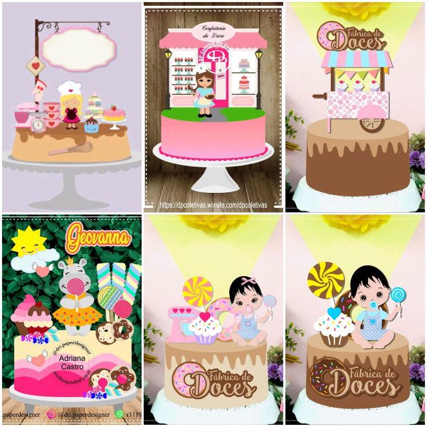 ARQUIVOS DE CORTE TOPO DE BOLO doces e confeitaria