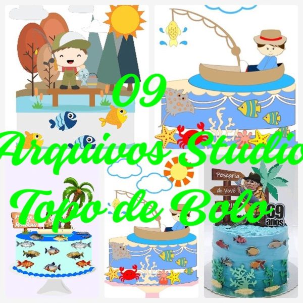 Arquivos de Corte Topo de Bolo - Pescaria - Image 2