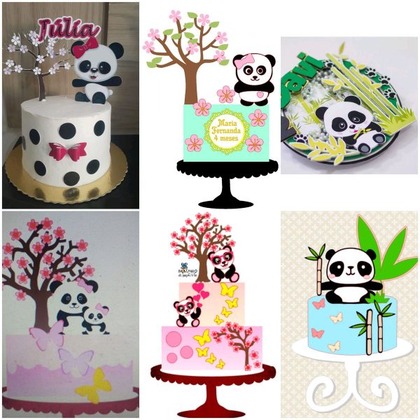 ARQUIVOS DE CORTE TOPOs DE BOLO panda
