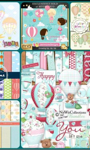 Balões - 11 kits digitais