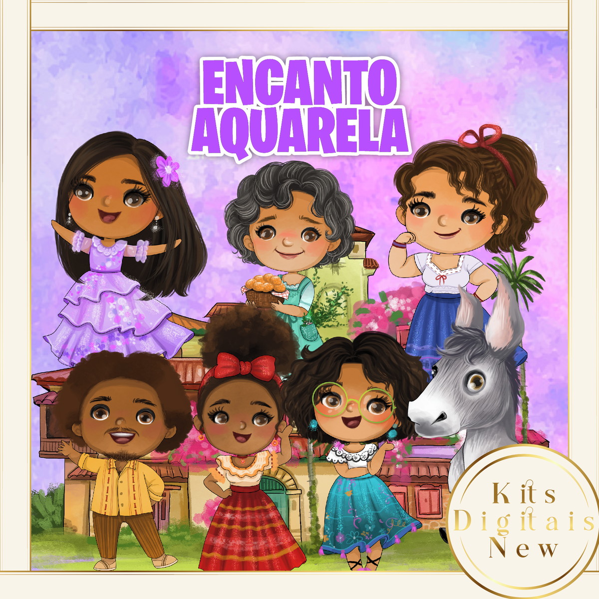 Encanto Aquarela Kit Digital