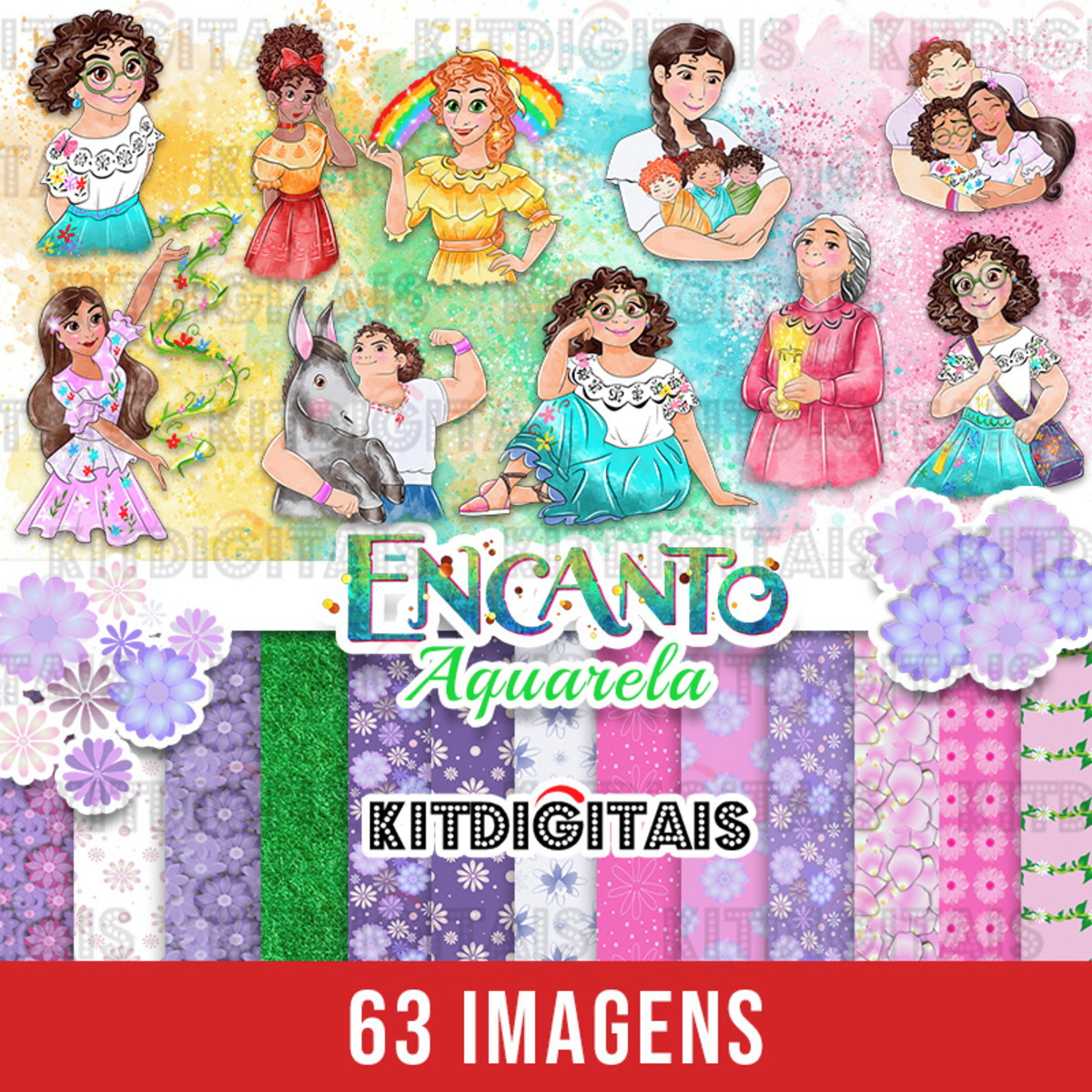 Encanto Aquarela Kit Digital