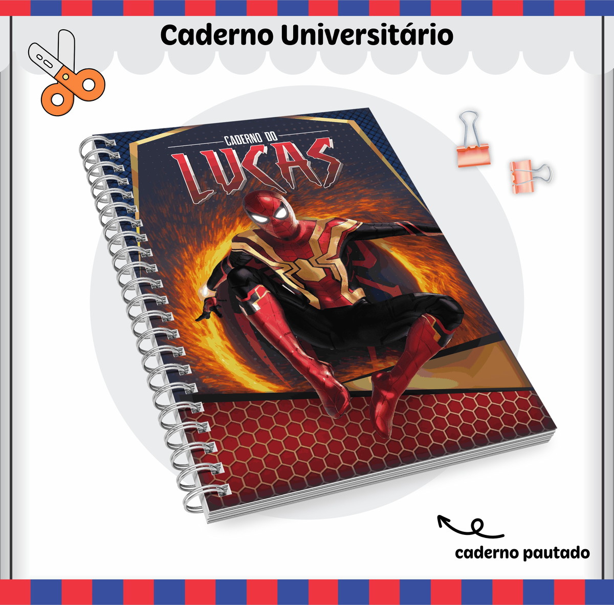 Etiquetas. Cadernos, Homem Aranha em Png e pdf - Imagem 5