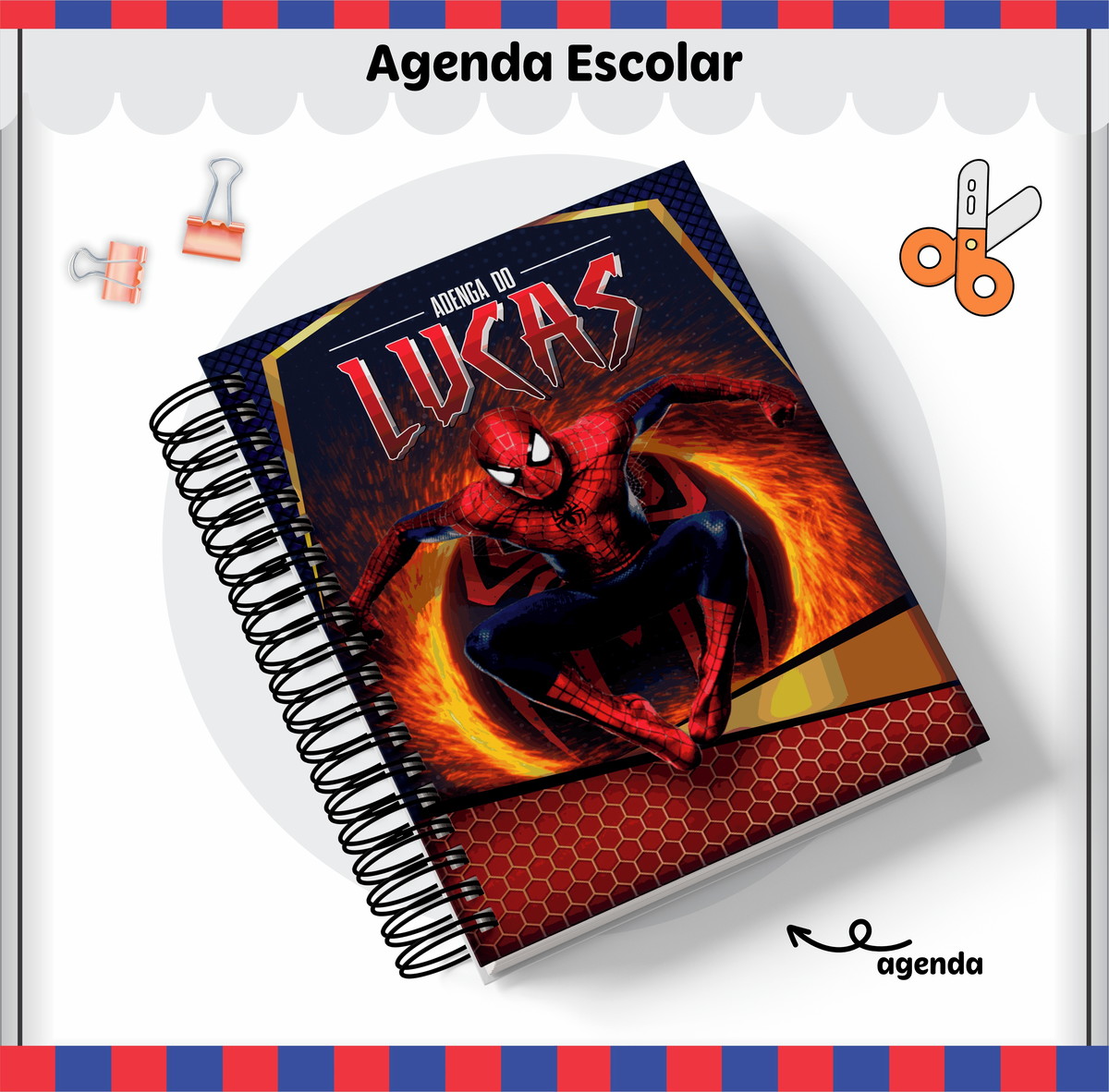 Etiquetas. Cadernos, Homem Aranha em Png e pdf - Imagem 4