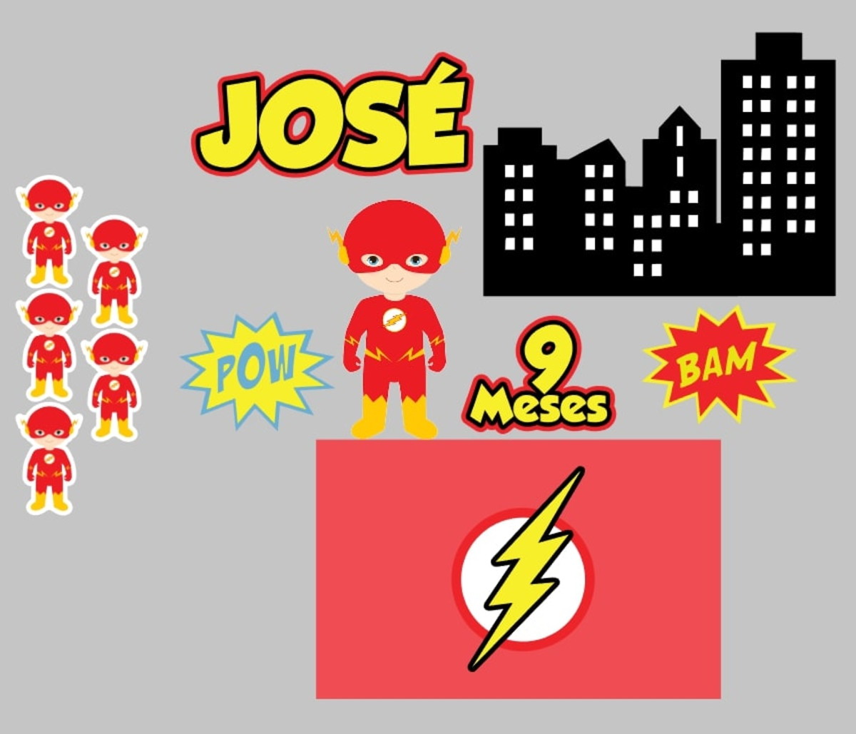 Kit Arquivos de Corte The Flash, Homem Aranha e Vídeo Game