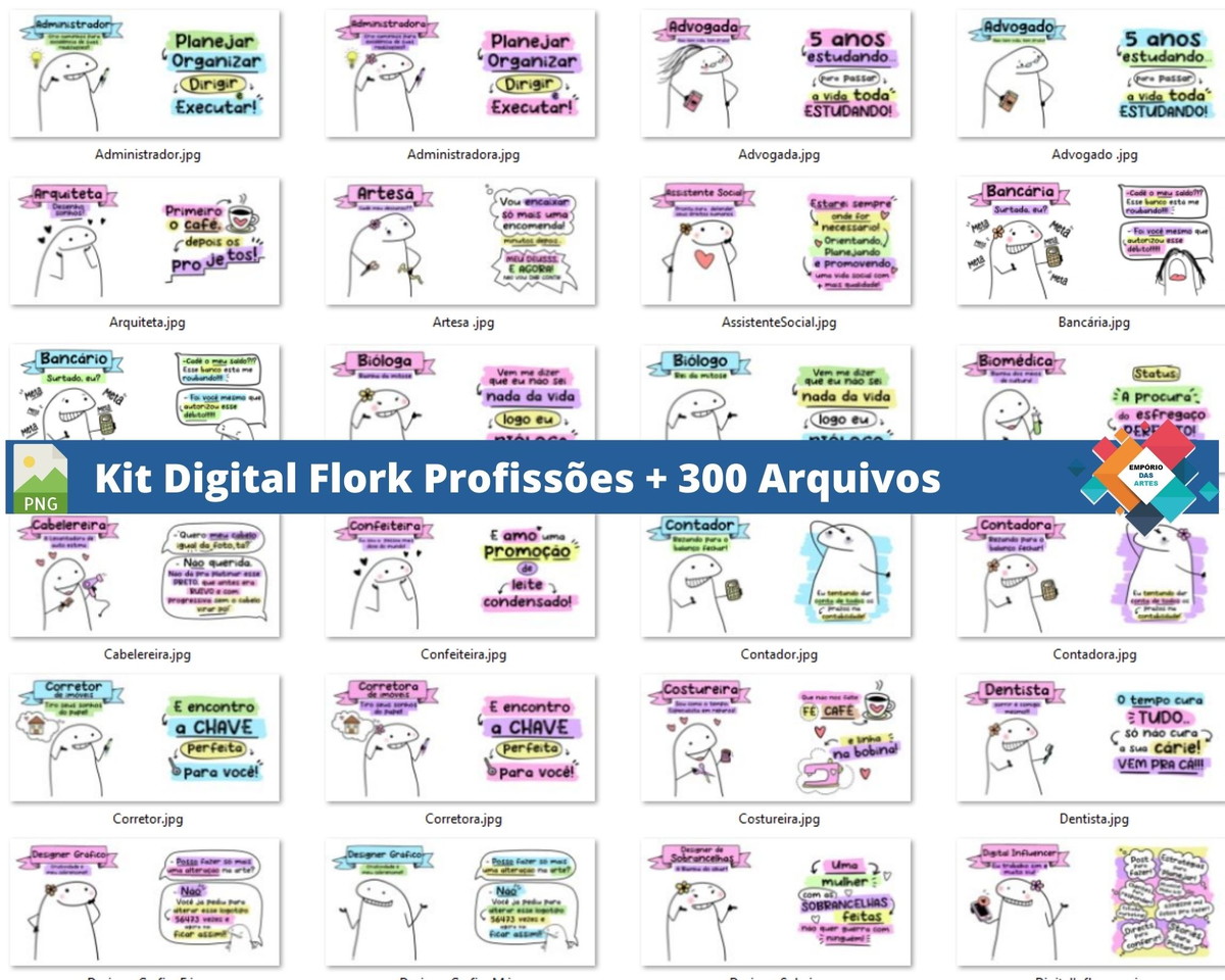 Kit Digital Flork Profissões - Imagem 3