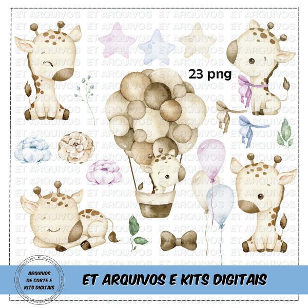 #127 Kit Digital Girafinha