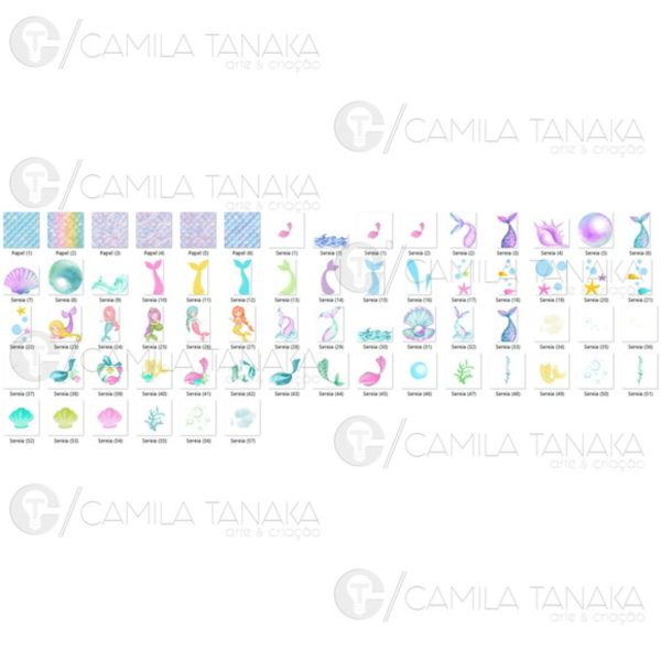 Kit Digital Png Rabo de Sereia (pague 1 Leve 3) - Imagem 2