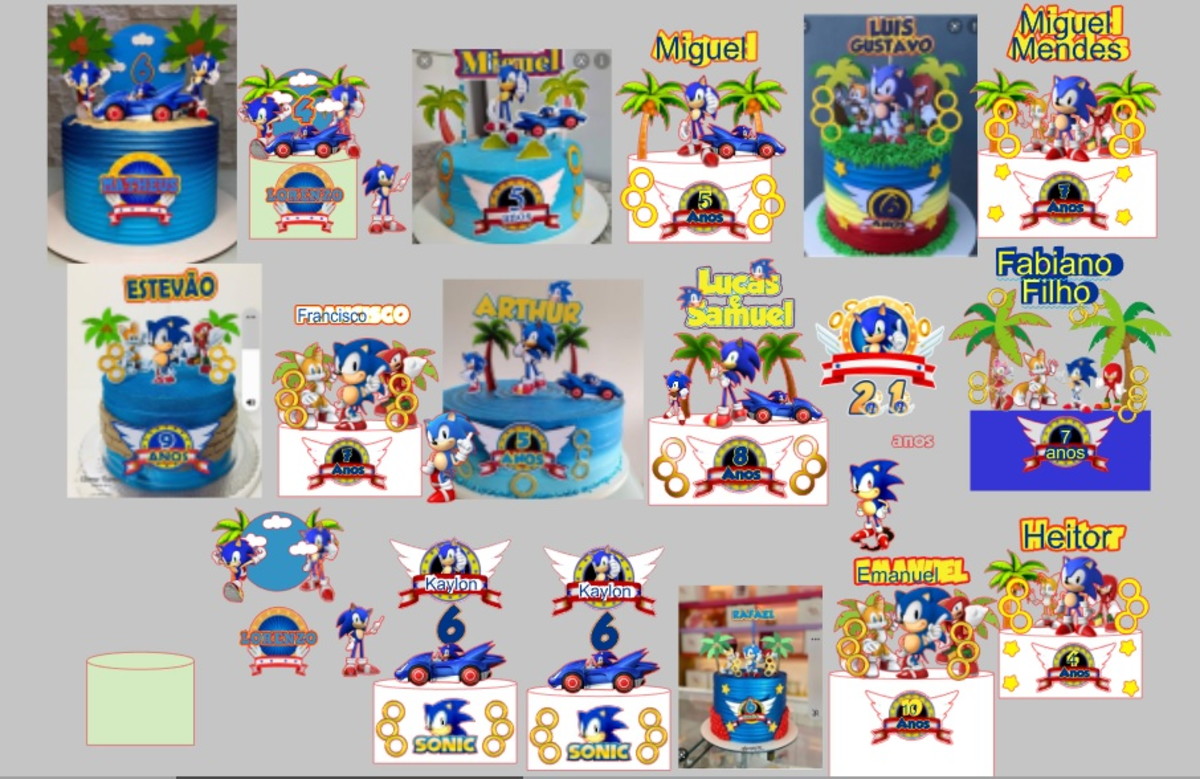 Kit Varios Topos Sonic + Arquivos a Sua Escolha
