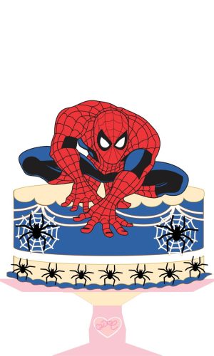 M269- Topo de Bolo Homem Aranha - CAMADAS - Arquivo de Corte