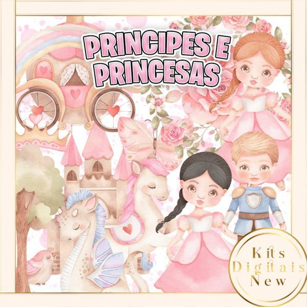 Princesas E Príncipe Castelos Combo Kit Digital