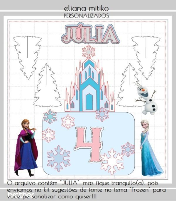 Svg Studio Fcm Cwprj Dxf Ttf Png Kit Dig Topo Frozen Castelo - Imagem 4