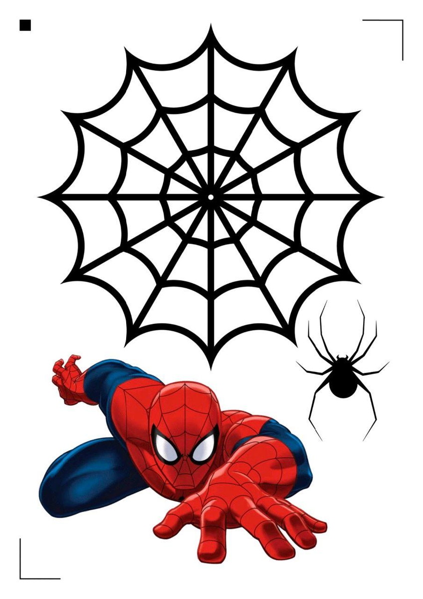 Topo de bolo Arquivo de Corte Silhouette Homem Aranha - Imagem 2