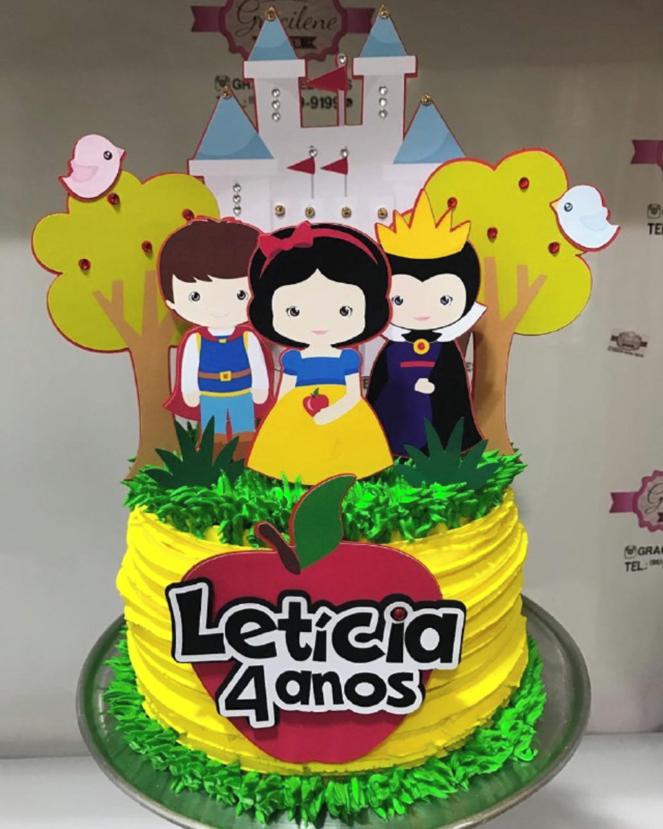 Topo de Bolo Branca de Neve -ARQUIVO CORTE