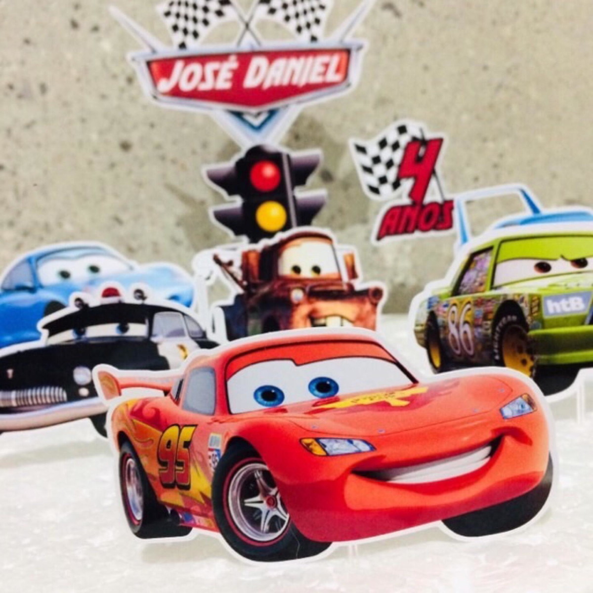 Topper de Bolo Carros (arquivo de Corte) 4 Por 10,00