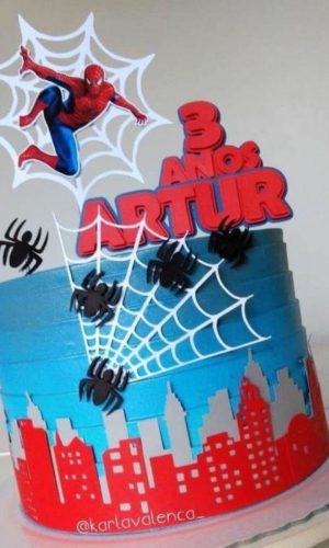 Topo de Bolo Homem Aranha 5 + 4 Arquivos a Sua Escolha