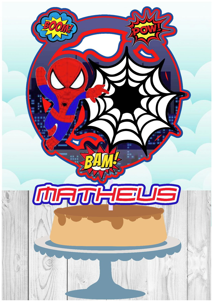 Arquivo Topo de Bolo - Homem Aranha