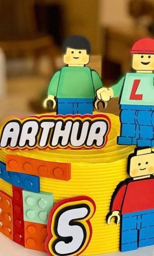 Topo de Bolo Lego - Camadas- Arquivo de Corte
