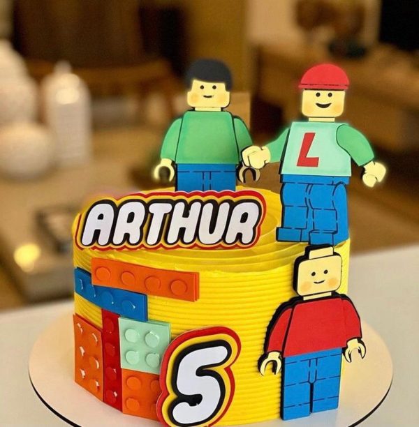 Topo de Bolo Lego - Camadas- Arquivo de Corte