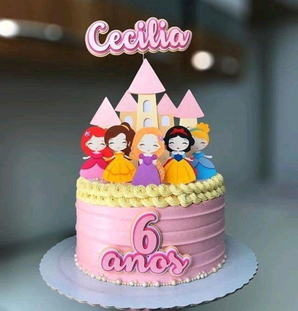 TOPO DE BOLO Princesas cute + 4 ARQUIVOS A SUA ESCOLHA