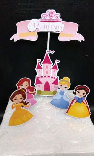 Topo de bolo Princesas Cute - arquivo digital