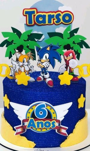 Topo de Bolo Sonic 4 + 4 ARQUIVOS A SUA ESCOLHA