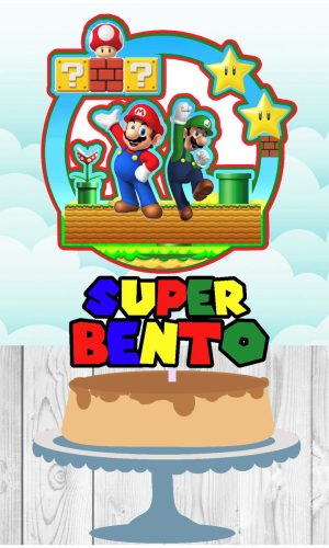 Topo de Bolo Super Mario Arquivo Silhouette